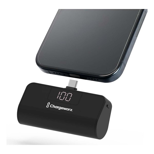 Chargeworx Portable Power Bank W/Built-In USB-C Connector