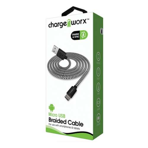Chargeworx 3ft Micro-USB Braided Cable