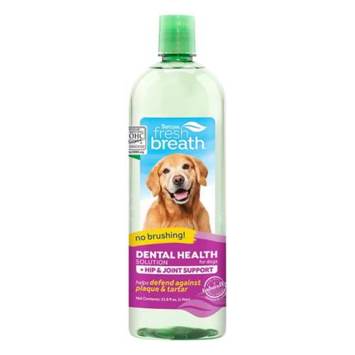 TropiClean Fresh Breath Plus Hip & Joint Oral Care Water Additive
