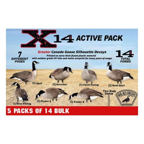 Big Al's X14 Greater 5 Pack Bulk Canada Goose Silhouettes (70 decoys)