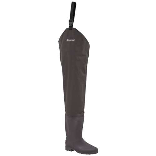 Frogg Toggs Rana II Bootfoot PVC Hip Wader, Felt, Brown, Size 10