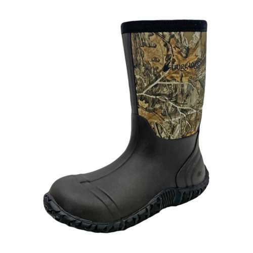 Frogg Toggs Cubby Pull-On Youth Boot, Realtree Edge, 6