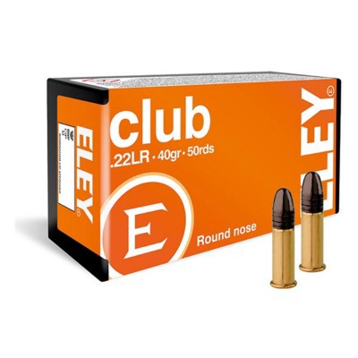 ELEY Club 22LR RN Rimfire Ammunition 50 Round Box