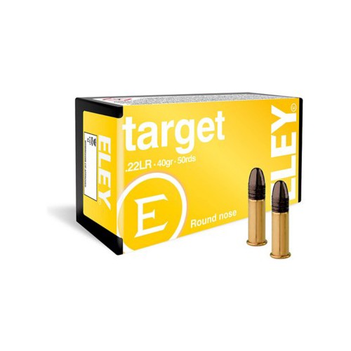 ELEY Target RN 22 Long Rifle Rimfire Ammunition 50 Round Box
