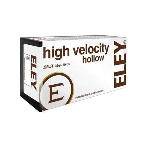 ELEY High Velocity Hollow 22LR Rimfire Ammunition 50 Round Box