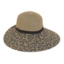 Sun 'N' Sand Braided Leopard Print Sun Hat