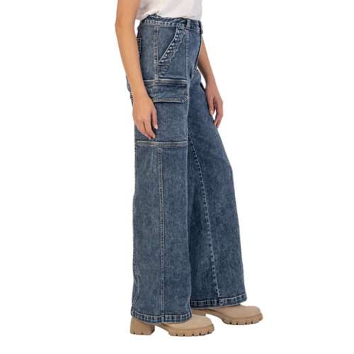 Women's KUT from the Kloth Jodi Cargo Loose Fit Wide Leg Jeans