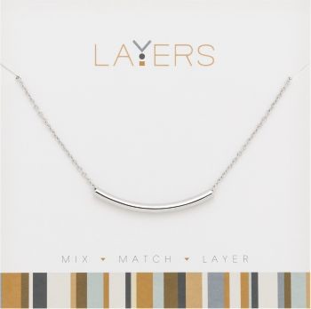 Layers Silver Bar Necklace