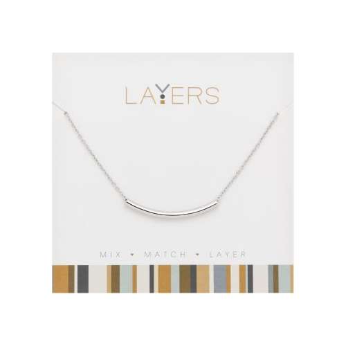 Layers Silver Bar Necklace