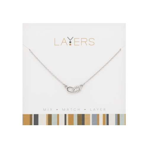 Layers Interlocked Oval Necklace