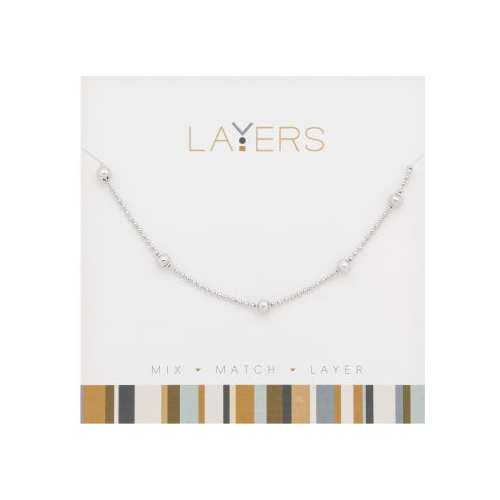 Layers Silver Beads Necklace