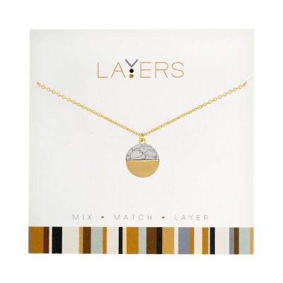 Layers Half Dome Marble Necklace