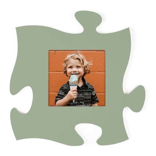 P. Graham Dunn Green Frame Puzzle Piece Wall Art