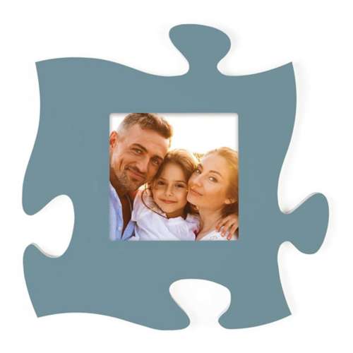 P. Graham Dunn Blue Frame Puzzle Piece Wall Art