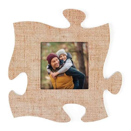 P. Graham Dunn Burlap Frame Puzzle Piece Wall Art
