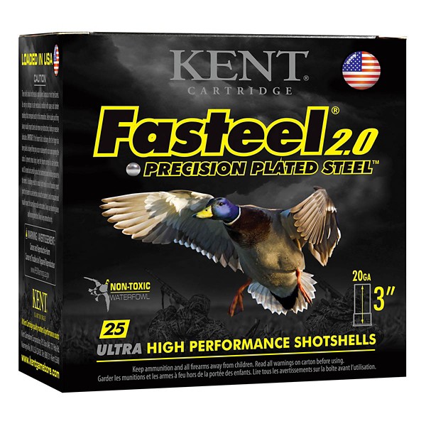 KENT CARTRIDGE Fasteel 2.0 Waterfowl Non-Toxic 20 Gauge Shotshells