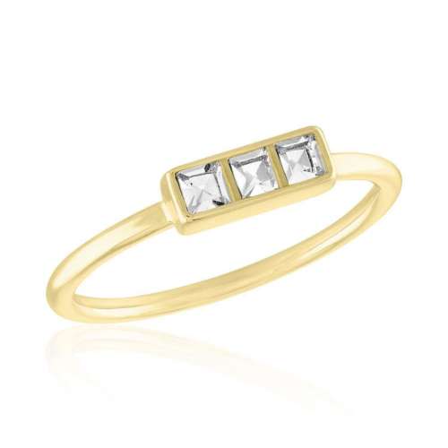 Women's Layers CZ Triple Square Gold Ring