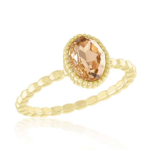 Women's Layers Vintage Rose Oval Gold Ring