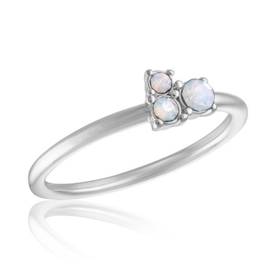 Women's Layers White Opal Trio Ring