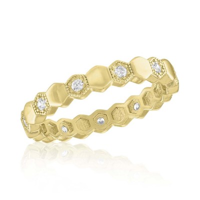 Women's Layers Honeycomb Eternity Gold Ring