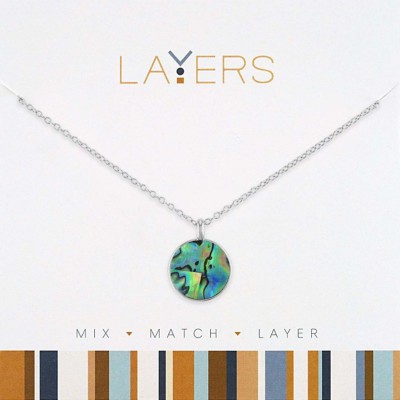 Layers Silver Abalone Necklace