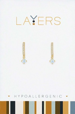 Layers Gold Petite Opal CZ Huggie Earrings