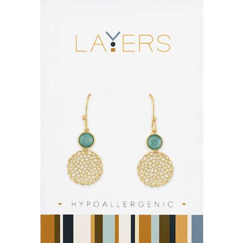 Layers Pacific Opal Mesh Earrings