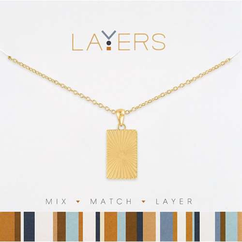 Layers Textured Tag Necklace