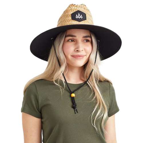 Women's Hemlock Hat Co Solid Brim Straw Sun Hat