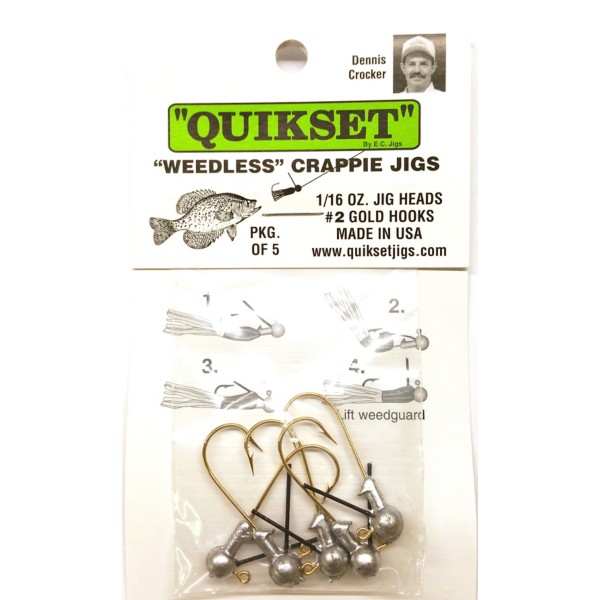 EC JIGS EC Quikset Weedless Crappie Jig