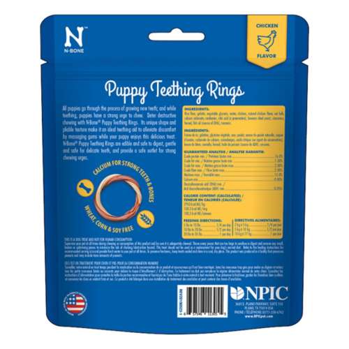 N-Bone Puppy Teething Ring Dog Chews 3 Pack