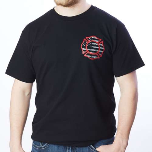 Men's Bone Head Outfitters Red Line Flag T-Shirt