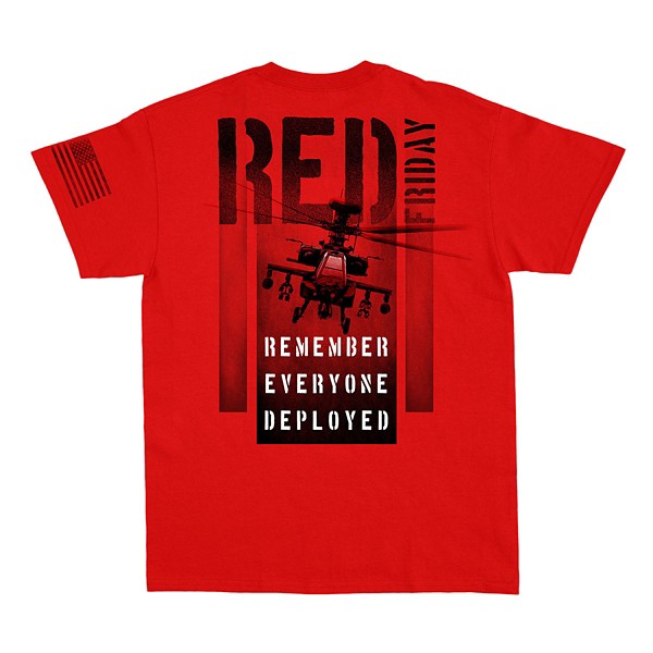 Men's Bone Head Outfitters RED Friday Heli T-Shirt product image