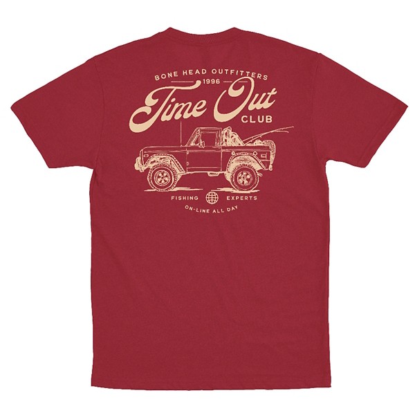 Men's Bone Head Outfitters Time Out Club T-Shirt - Bone Head Outfitters