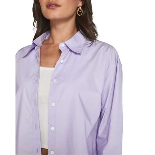 Women's 7Diamonds Gabbie Poplin Long Sleeve Button Up Shirt