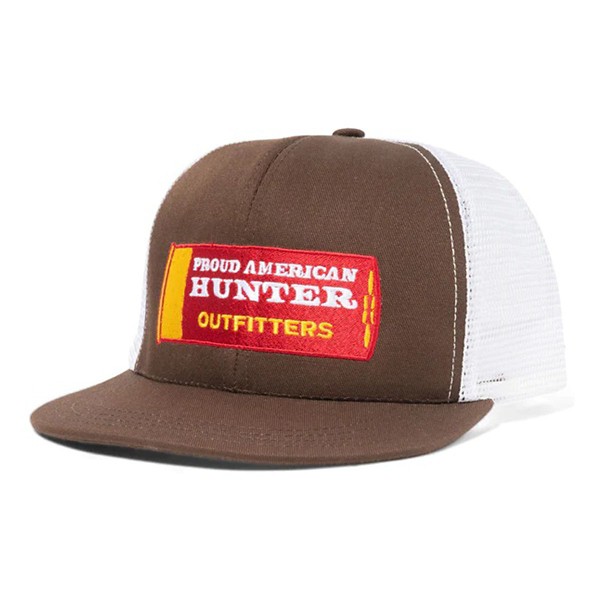 PROUD AMERICAN HUNTER Men's  High Brass Trucker Hunting Adjustable Hat Brown