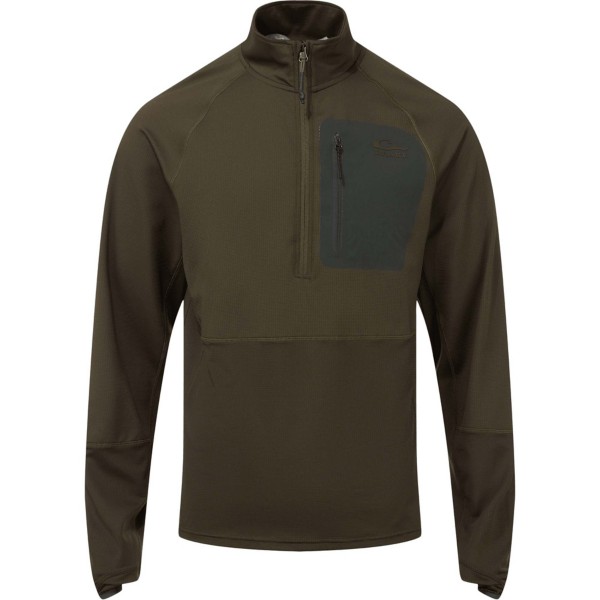 Men's Drake Waterfowl EST Offset Long Sleeve 1/2 Zip - Drake Waterfowl
