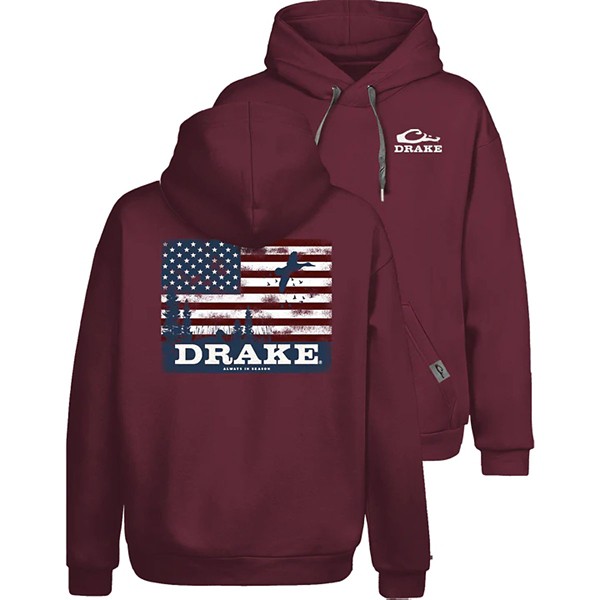 Men's Drake Waterfowl Americana Scenic Graphic Hoodie - Drake Waterfowl