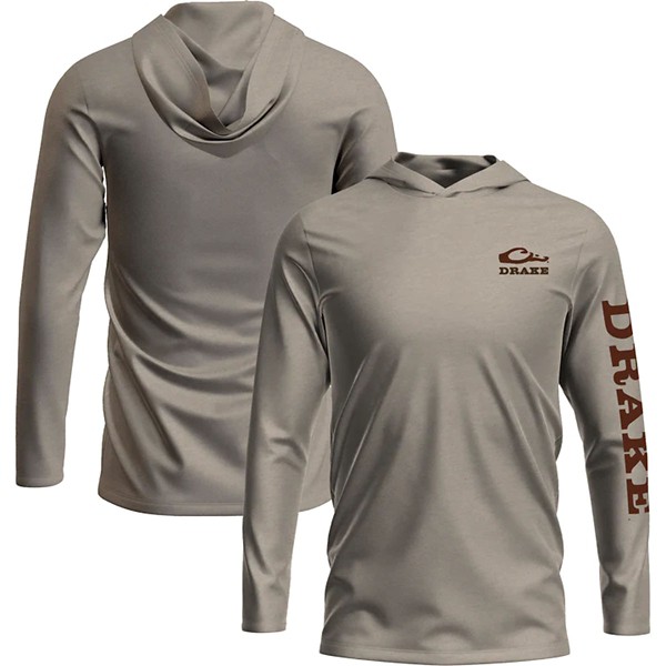 Men's Drake Waterfowl Logo Long Sleeve Hooded T-Shirt - Drake Waterfowl