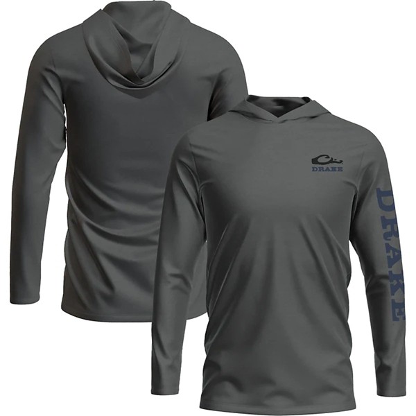 Men's Drake Waterfowl Logo Long Sleeve Hooded T-Shirt - Drake Waterfowl