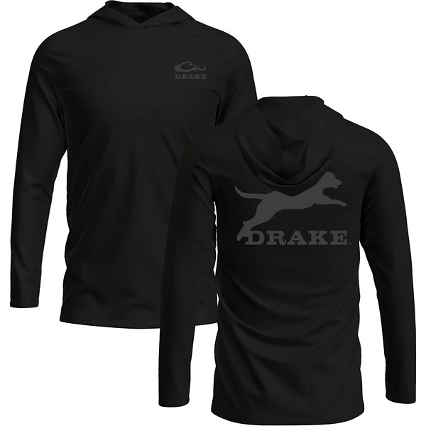 Men's Drake Waterfowl Leaping Lab Long Sleeve Hooded T-Shirt - Drake Waterfowl