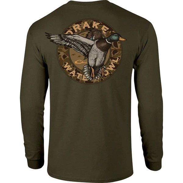 Men's Drake Waterfowl Circle Mallard Long Sleeve T-Shirt - Drake Waterfowl
