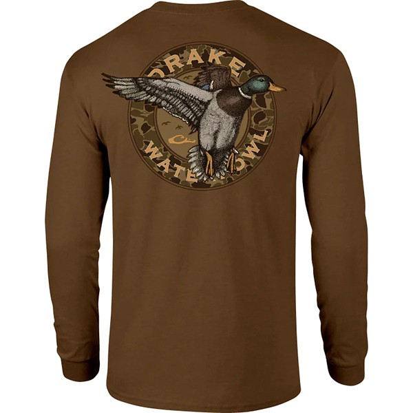 Men's Drake Waterfowl Circle Mallard Long Sleeve T-Shirt - Drake Waterfowl