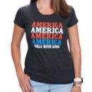 Women's Girls with Guns Wo America T-Shirt
