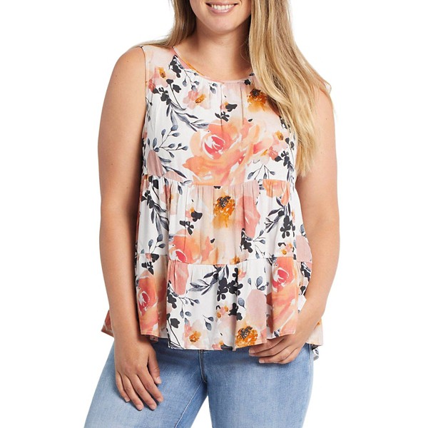 Women's Tribal Sleeveless Tiered Tank Top product image