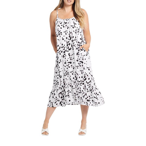 Women's Tribal Braided Straps Lined Midi Dress product image