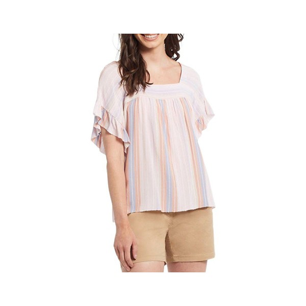 Women's Tribal Ruffle Sleeve Back Tie Blouse product image