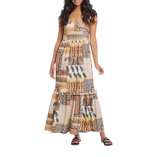 Women's Tribal Patchwork Print Maxi Dress product image