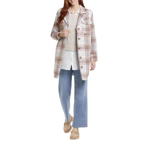 Women's Tribal Long Plaid Shirt Sweatshirts Jacket | long sleeved