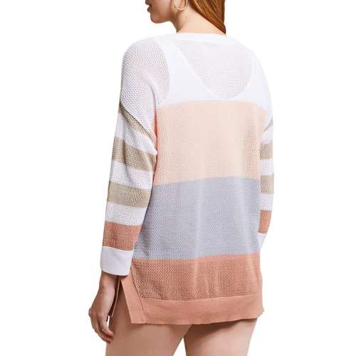 Women's Tribal Striped Sweater Pullover Sweater